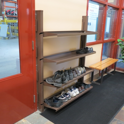 wall mounted boot storage